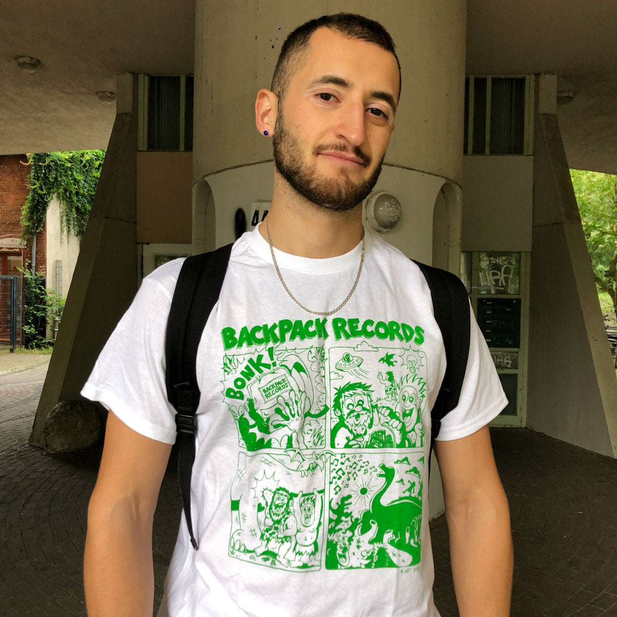Backpack Records T-Shirt - How Music Came To Earth